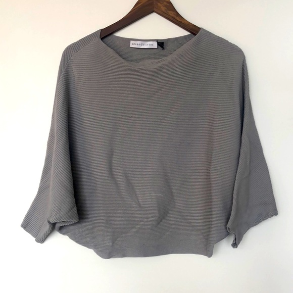 Light Blue Off-the-Shoulder Sweater - Picture 1 of 2